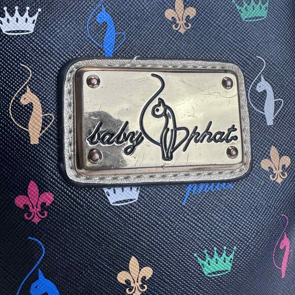 Baby Phat Multicolor Crown & Cat Print Crossbody Bag - Picture 2 of 8